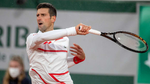 Novak Djokovic forehand like rocket
