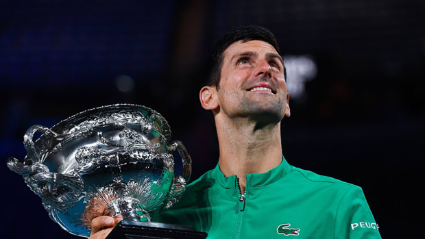 Novak Djokovic Australian Open trophy