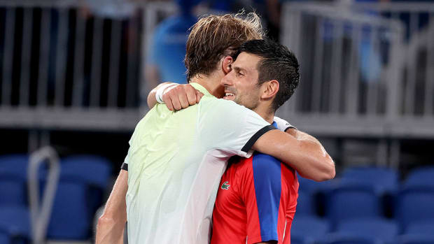 Alexander Zverev and Novak Djokovic at Olympics