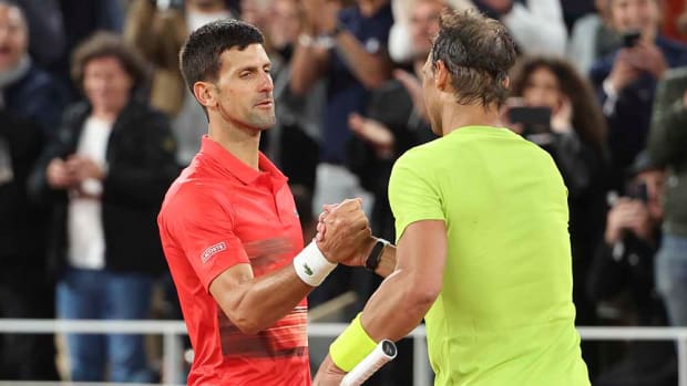 Novak Djokovic and Rafael Nadal at French Open