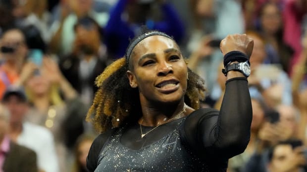 Serena Williams after beating Anett Kontaviet at US Open