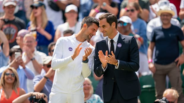 Novak Djokovic and Roger Federer