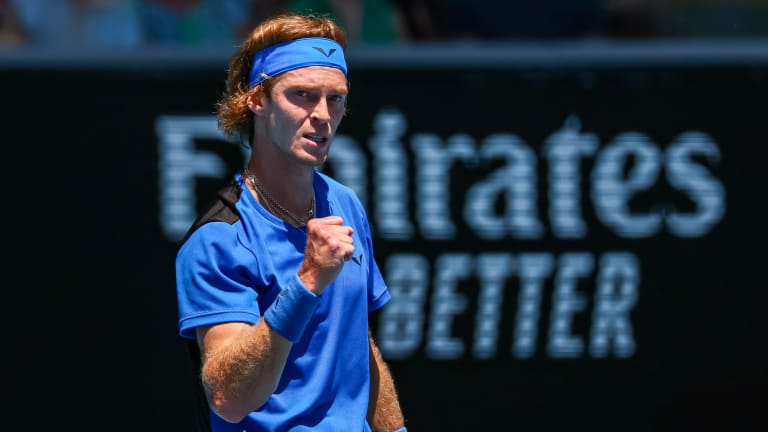 Andrey Rublev ‘playing better and better’ as he downs Dan Evans for place in fourth round