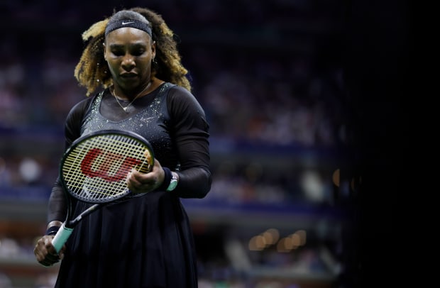 Serena Williams on court at the US Open