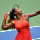 Serena Williams serving