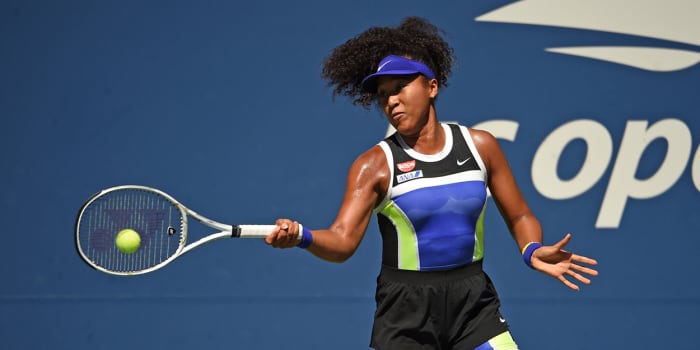 September 4, 2020 - Naomi Osaka in action against Marta Kostyuk during a women's singles match at the 2020 US Open. (Photo by Mike Lawrence/USTA)