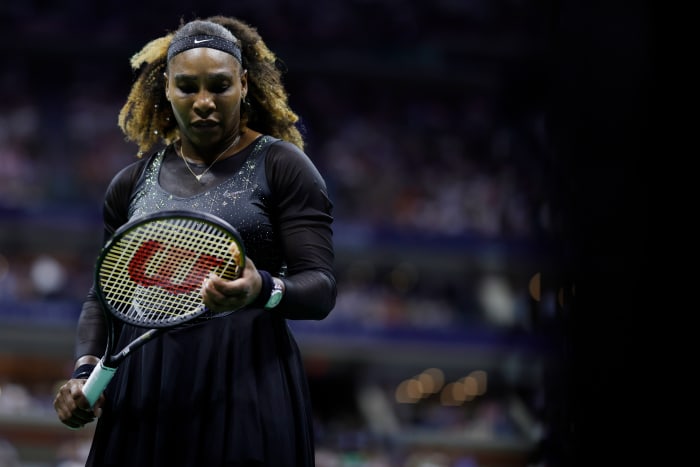 Serena Williams on court at the US Open