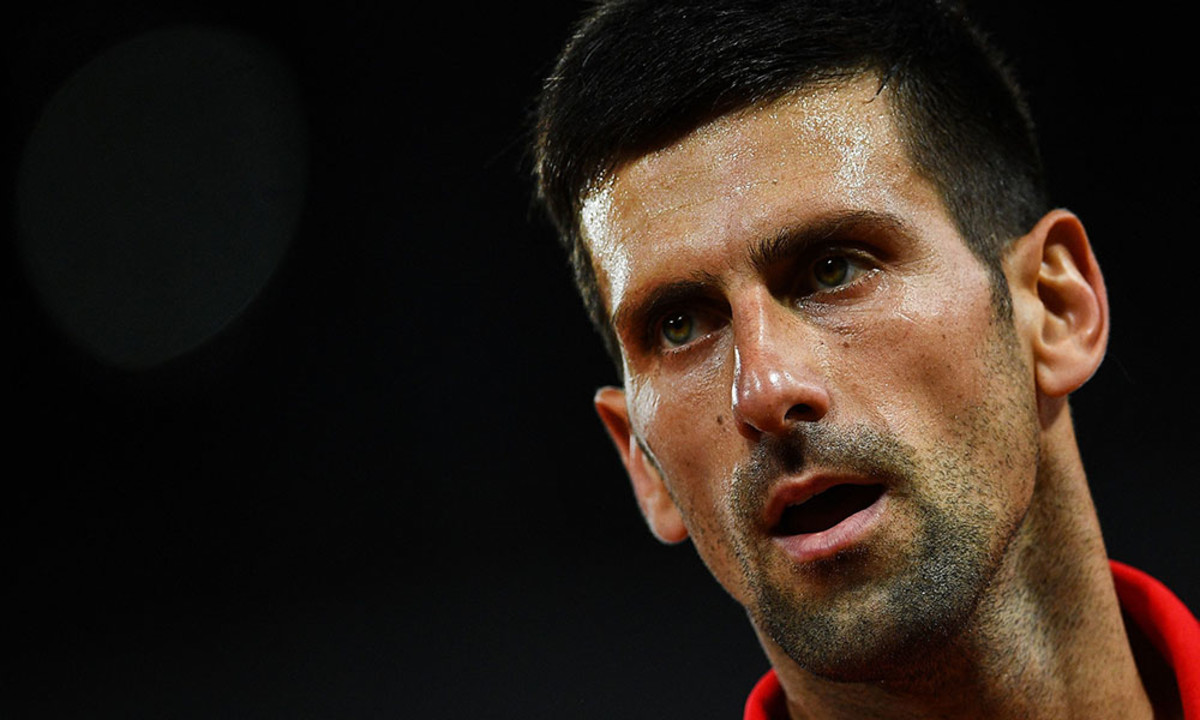 Novak Djokovic close-up French Open