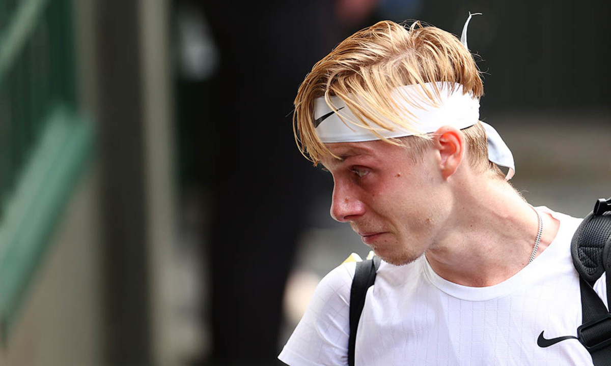 Denis Shapovalov in tears at Wimbledon