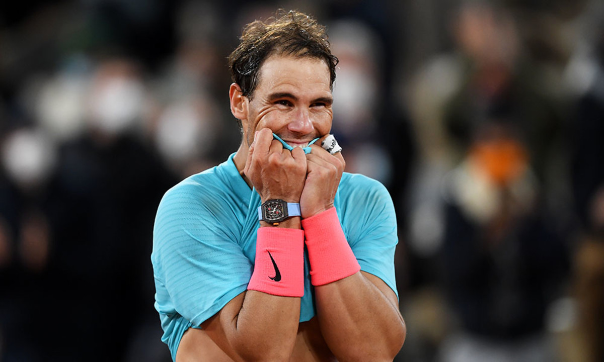 Rafael Nadal after winning Roland Garros