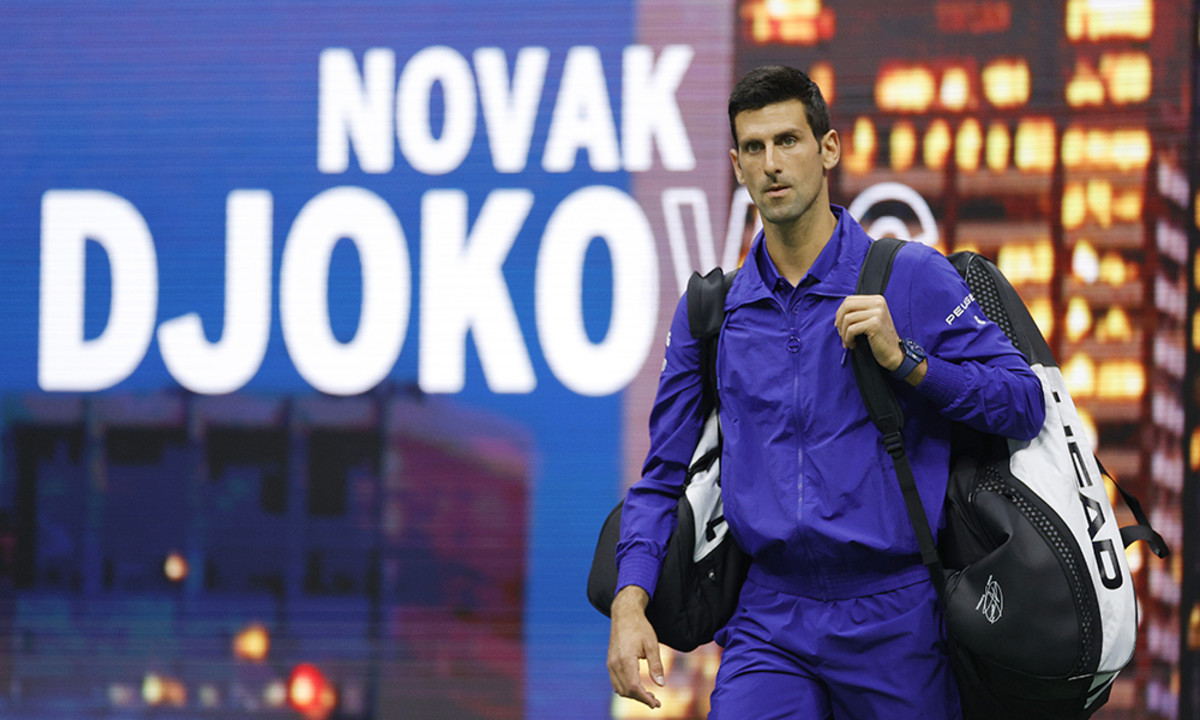 Novak Djokovic ahead of US Open match