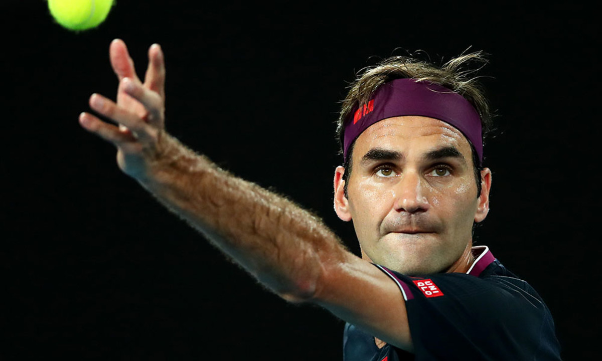 Roger Federer ball toss