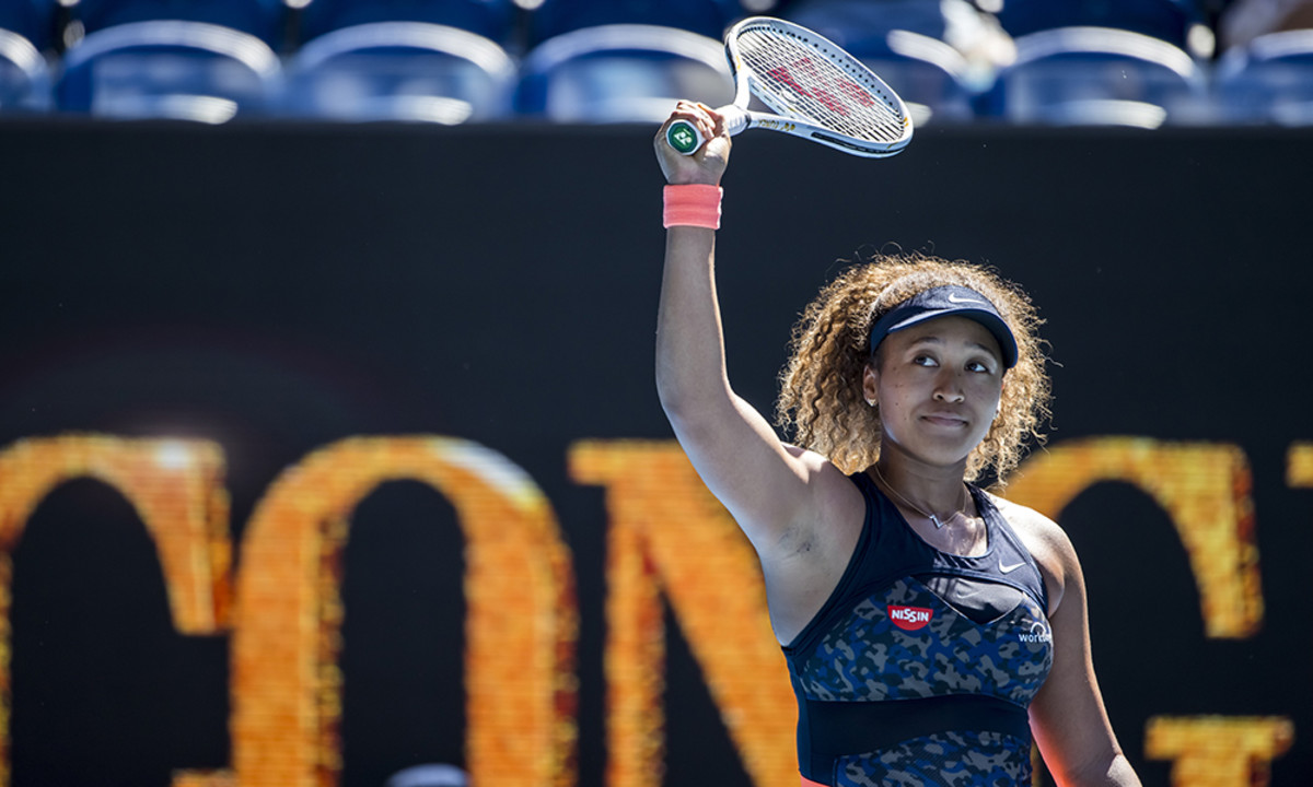 Naomi Osaka salutes victory at Australian Open
