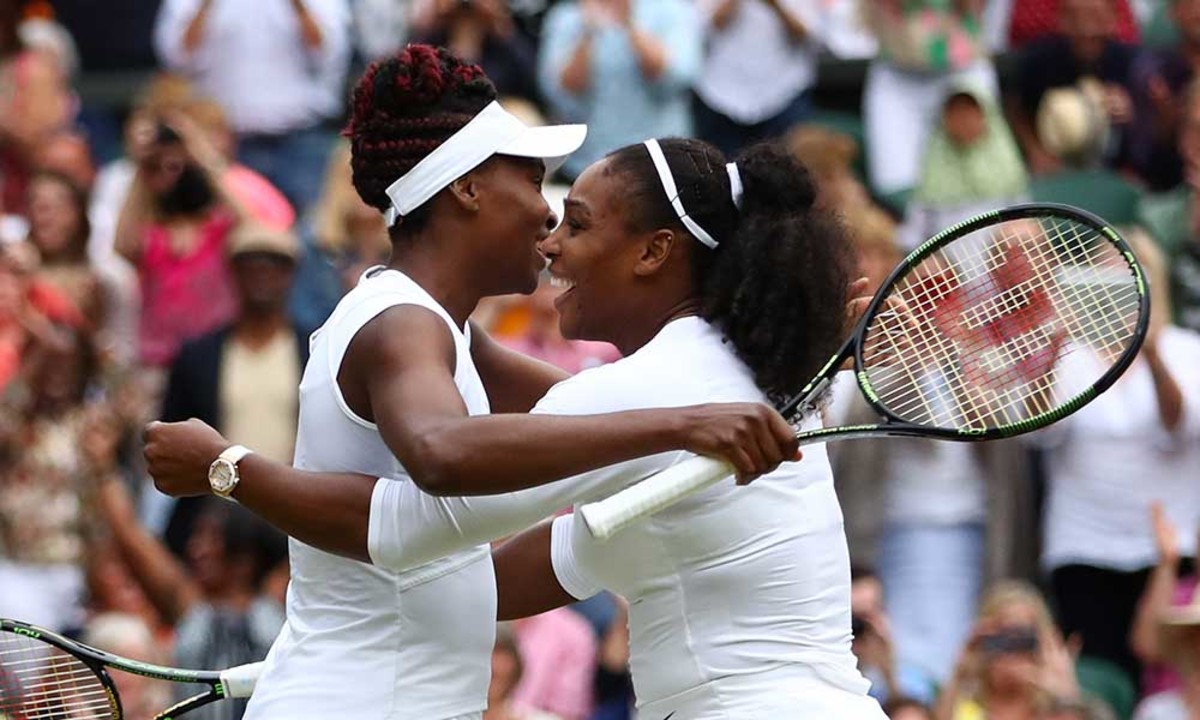 Venus Williams and Serena Williams at Wimbledon