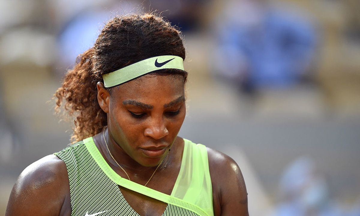 Serena Williams dejected French Open