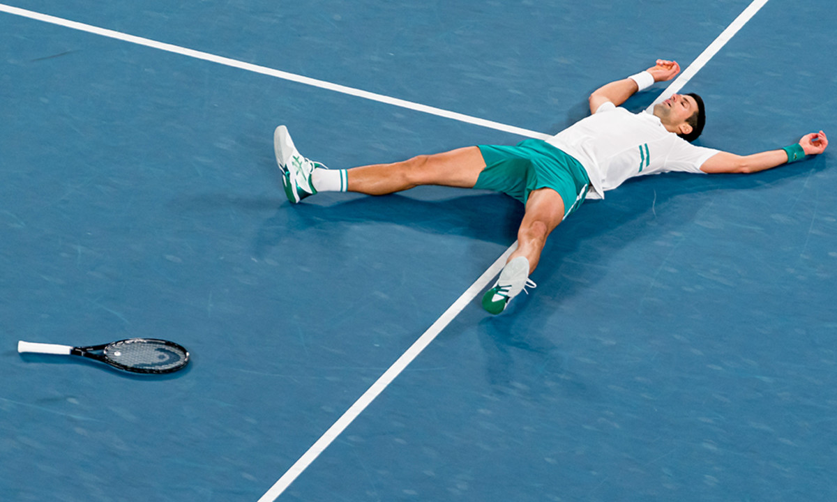 Novak Djokovic after Australian Open match point