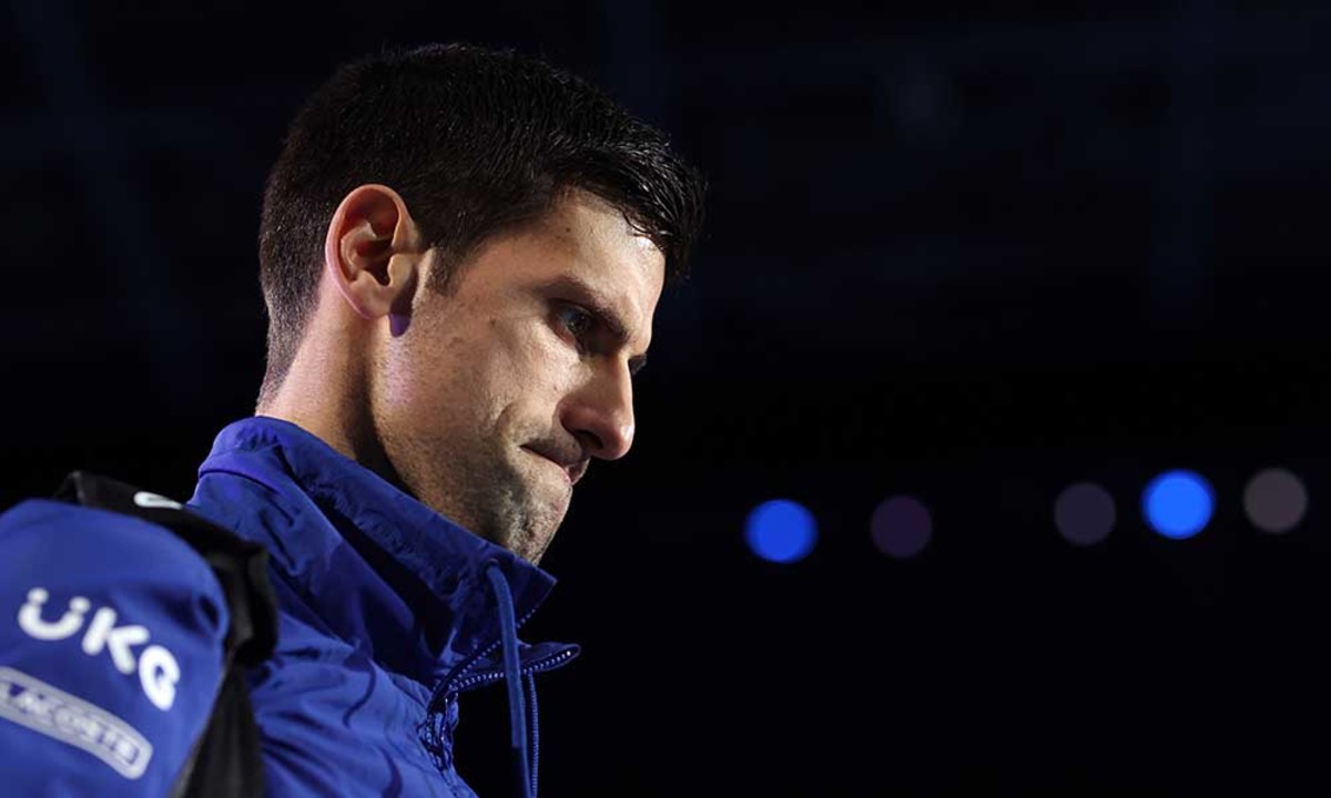 Novak Djokovic dejected Davis Cup