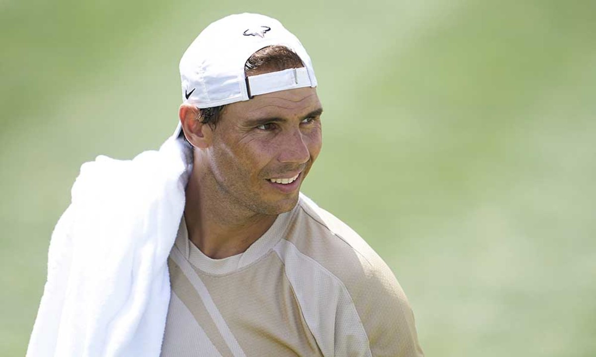 Rafael Nadal smiling ahead of Wimbledon