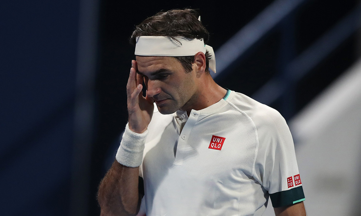 Roger Federer down in Qatar
