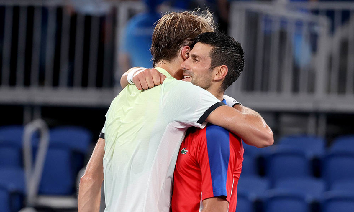 Alexander Zverev and Novak Djokovic at Olympics