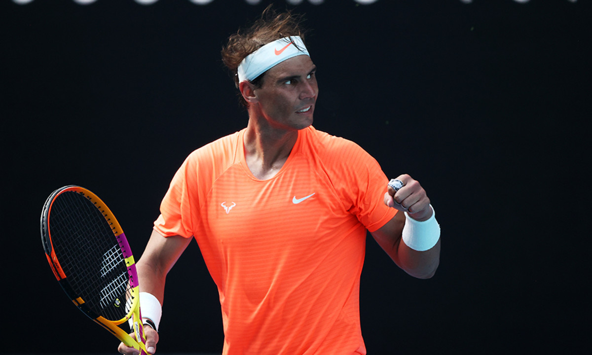 Rafael Nadal fist pump Australian Open