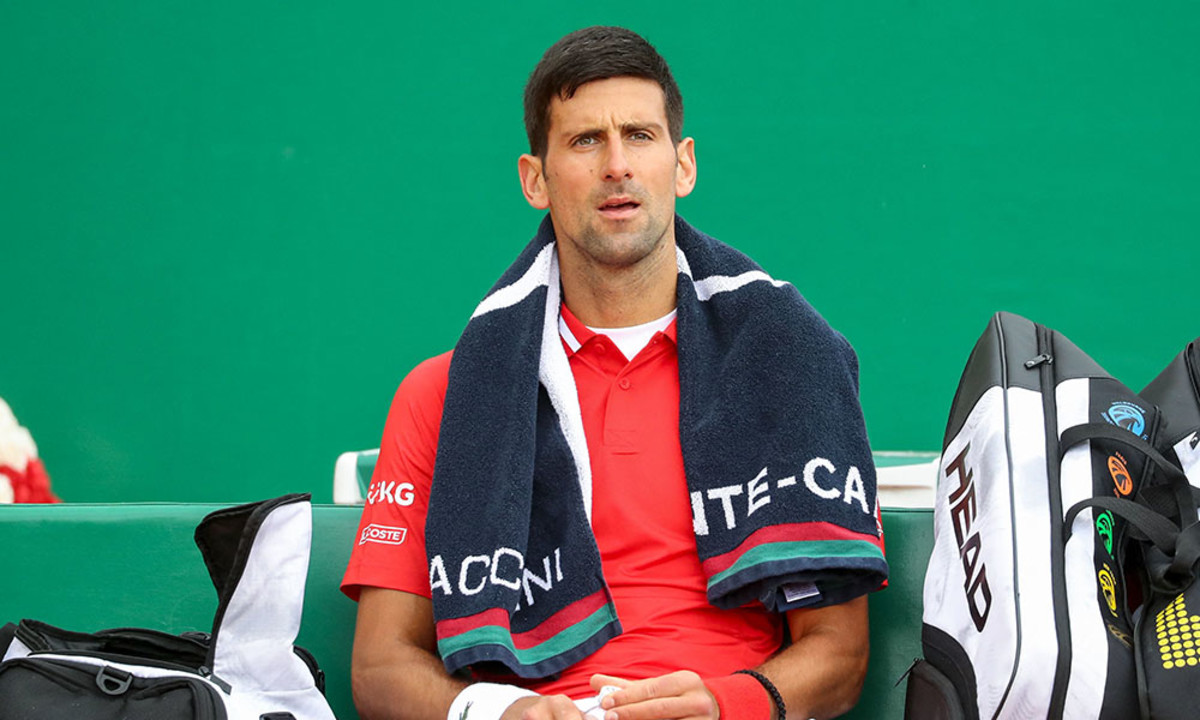 Novak Djokovic court break Monte-Carlo