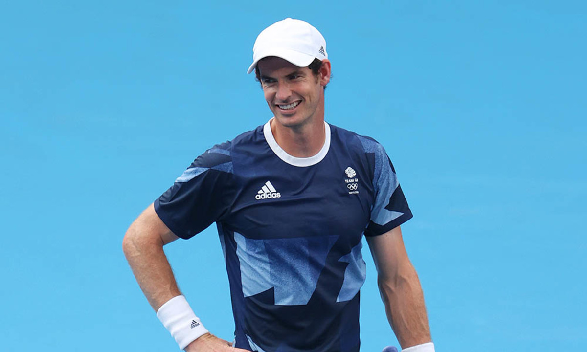 Andy Murray Tokyo Olympics practice