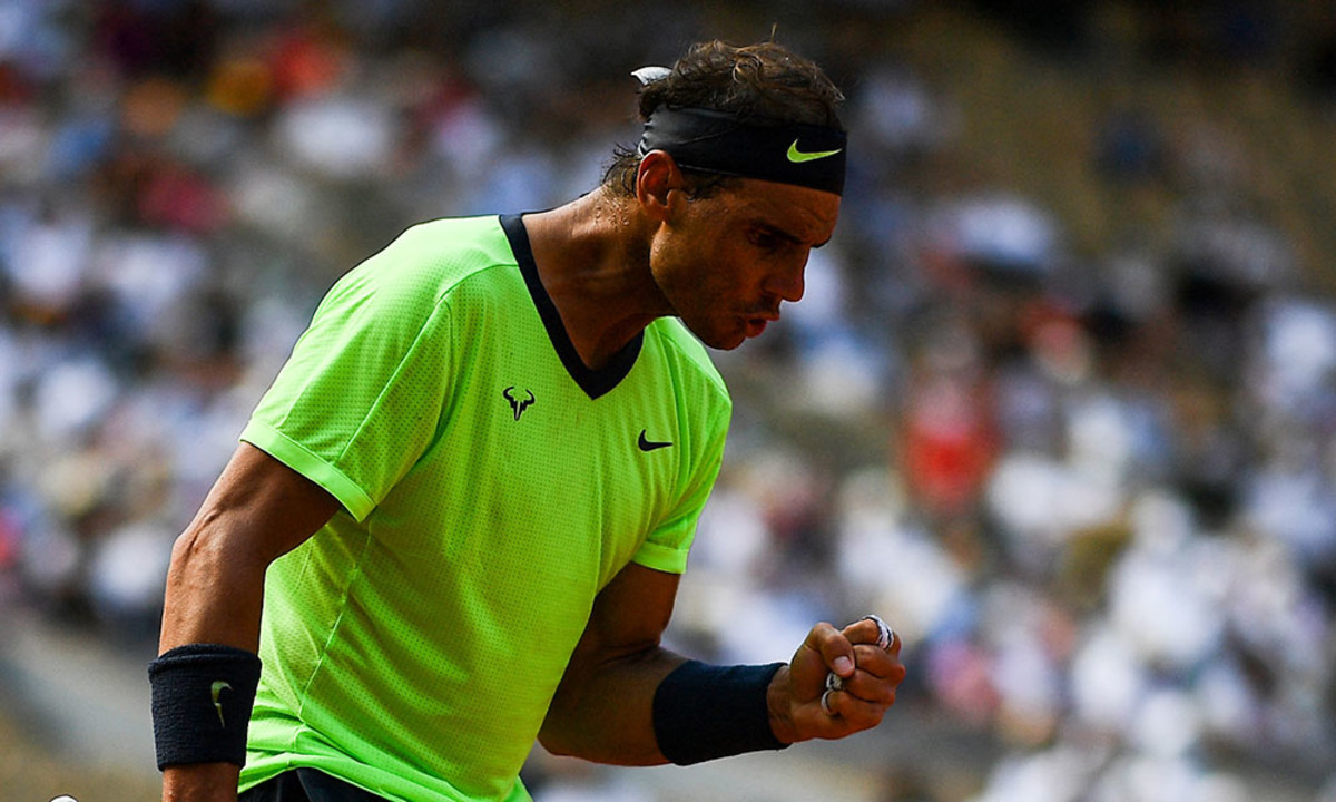 Rafael Nadal fist pump French Open