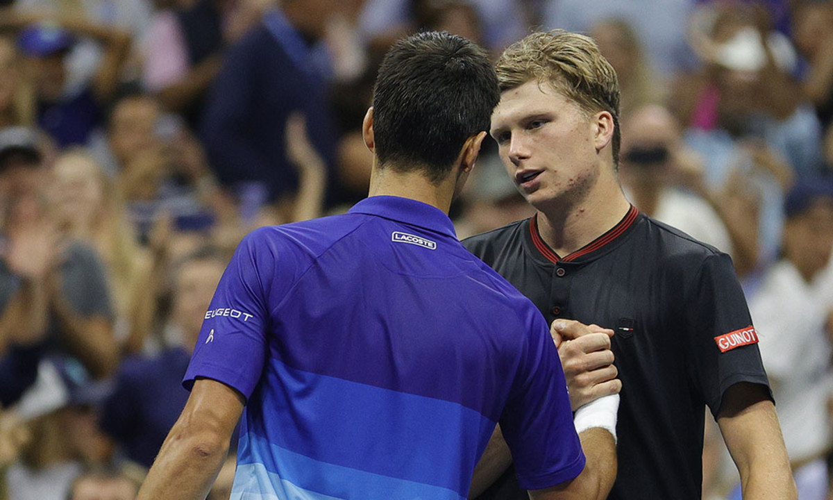 Novak Djokovic and Jenson Brooksby at US Open