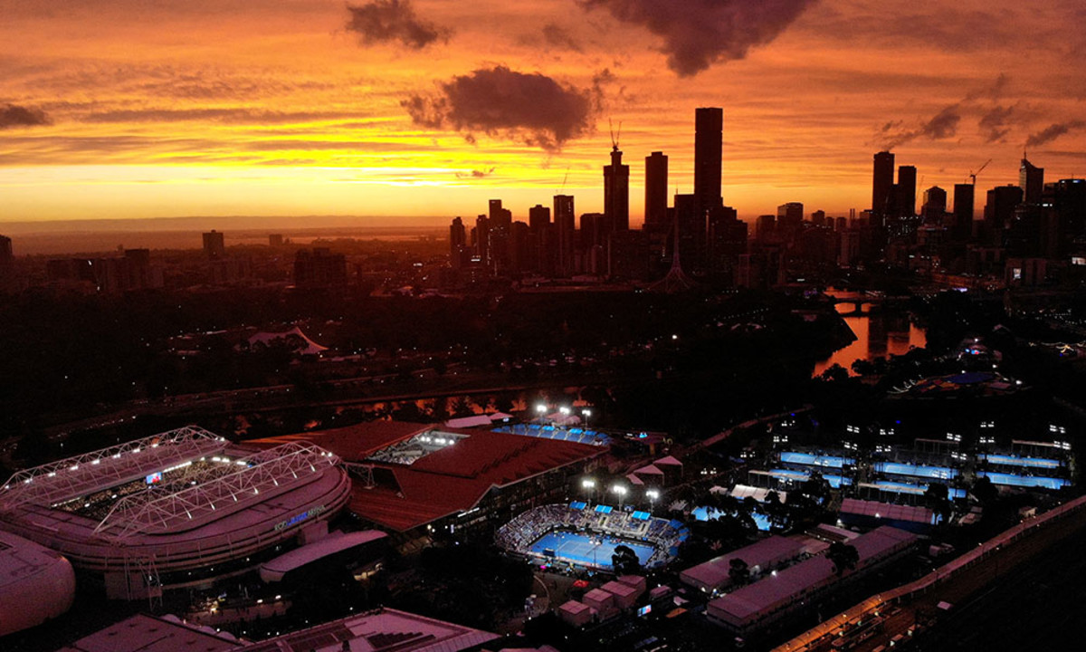 Australian Open at sunset