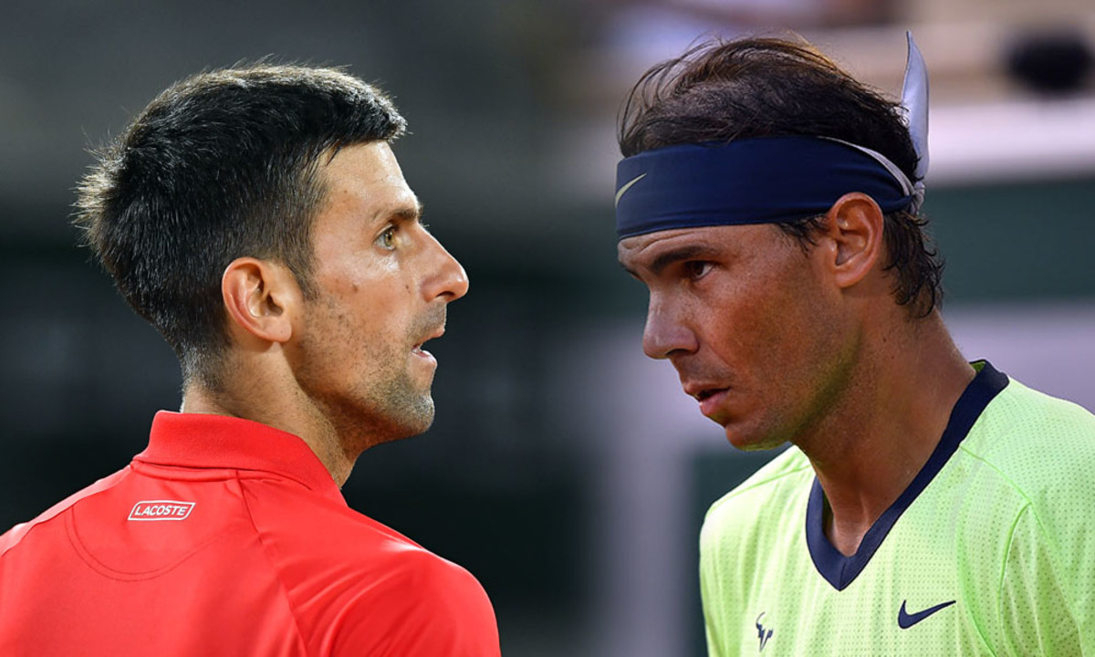 Novak Djokovic and Rafael Nadal at French Open