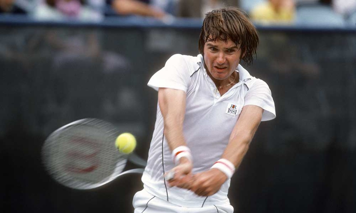 Jimmy Connors in action