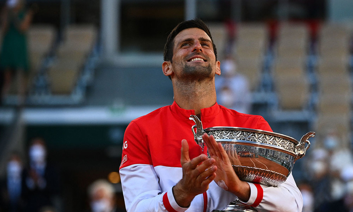 Novak Djokovic French Open trophy