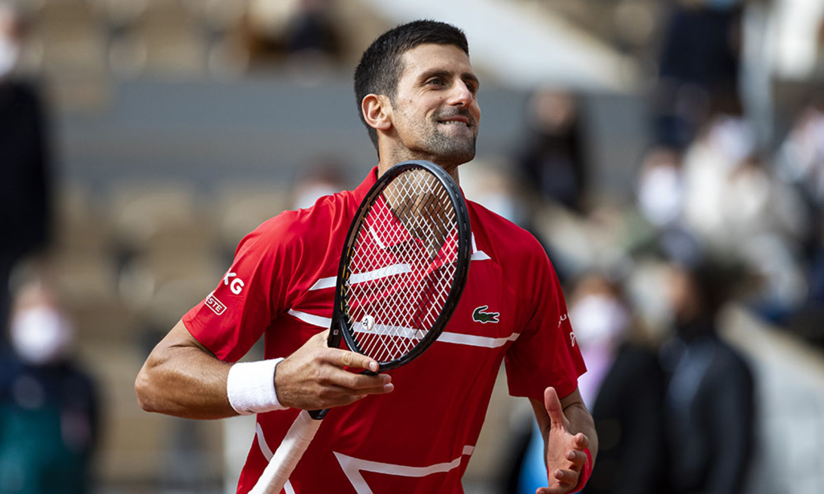 Novak Djokovic celebration - hardcourt favoured surface