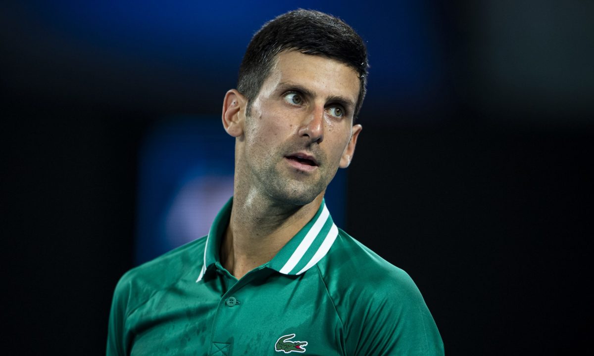 Novak Djokovic Australian Open looking on