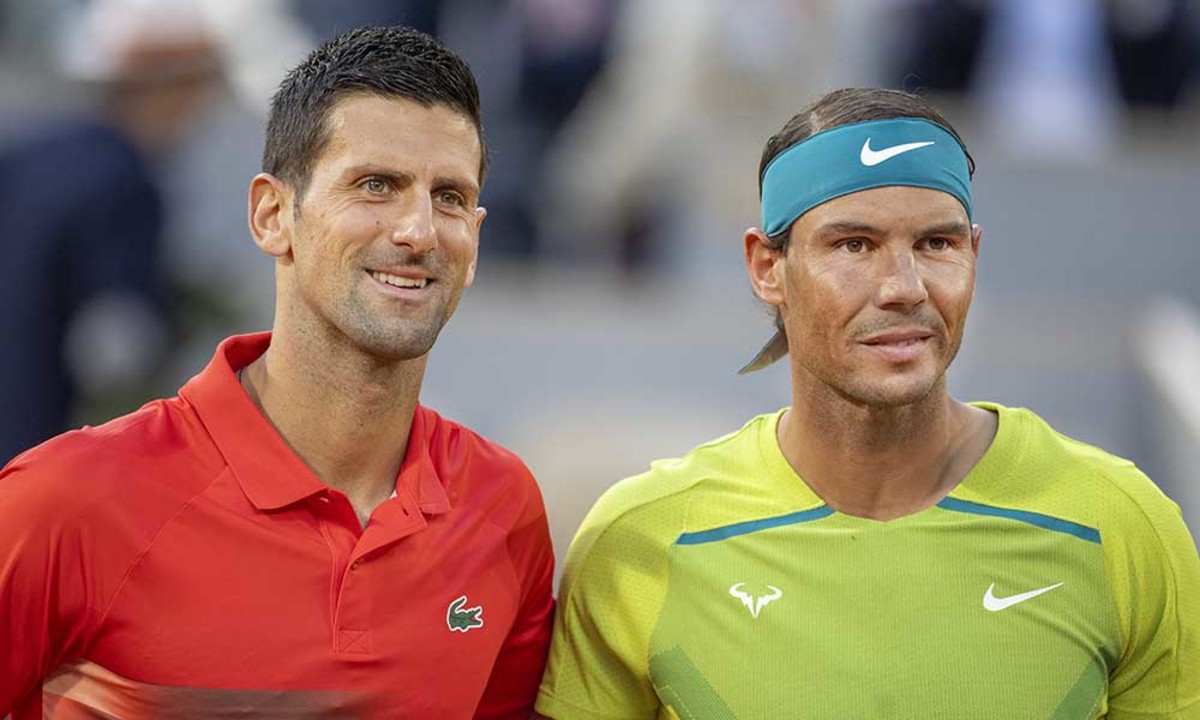 Novak Djokovic and Rafael Nadal at 2022 French Open