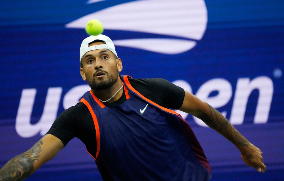 Nick Kyrgios during his US Open first round win