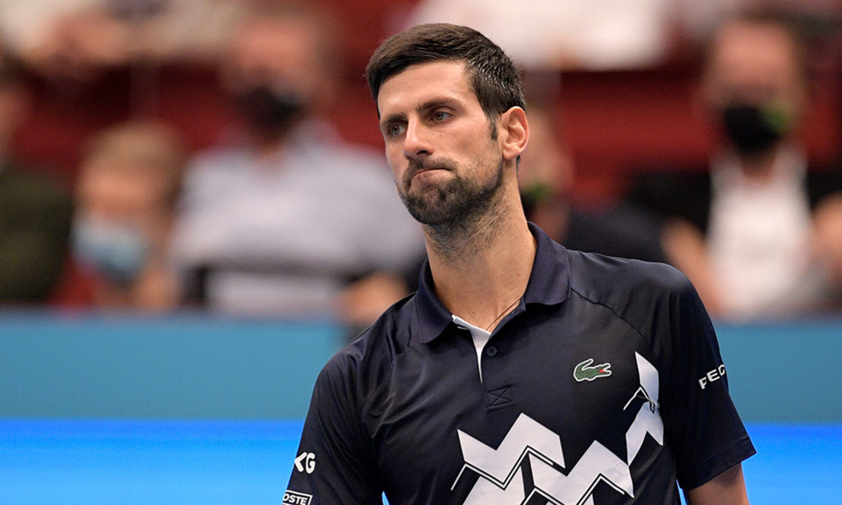 Novak Djokovic dejected