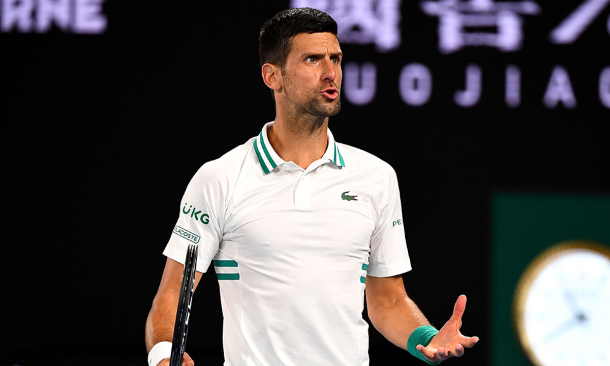 Novak Djokovic white Australian Open